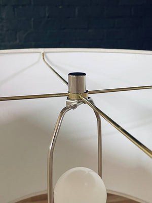 Laurel Wired Floor Lamp w/ Glass Side Table, c.1960’s