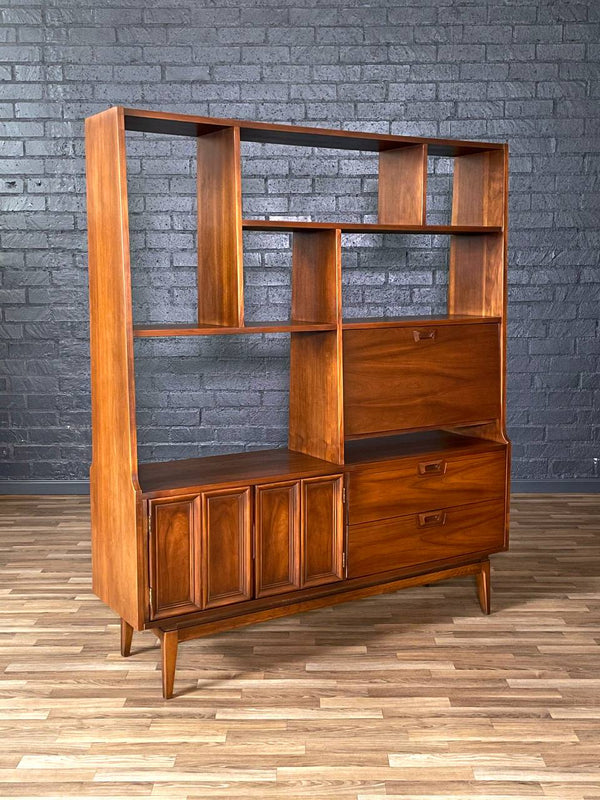 Mid-Century Modern Walnut Room Divider or Bookshelf by J.B. Van Sciver, c.1960’s