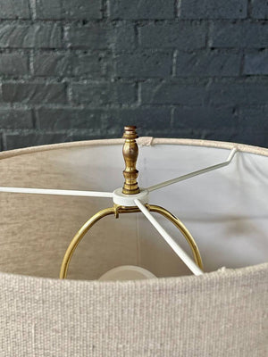 Mid-Century Modern Twisted Crystal Glass Table Lamp, c.1960’s