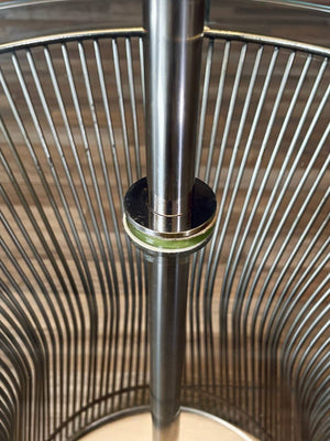 Laurel Wired Floor Lamp w/ Glass Side Table, c.1960’s