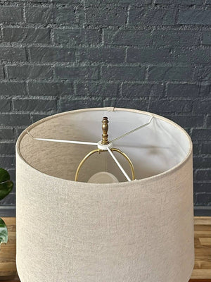 Mid-Century Modern Twisted Crystal Glass Table Lamp, c.1960’s