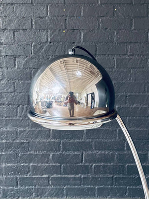 Mid-Century Space-Age Chrome Eyeball Desk Lamp w/ Loop Base, c.1960’s