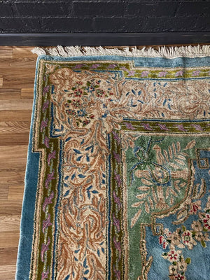 Large Vintage Hand Woven Blue Wool Persian Rug, c.1970’s
