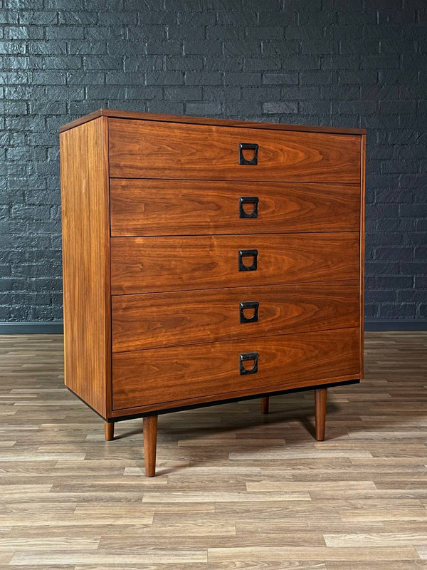 Mid-Century Modern Walnut Highboy Dresser by Dixie, c.1960’s