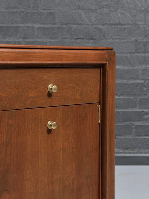 Mid Century Modern Walnut & Brass Credenza by Century Furniture, c.1960's