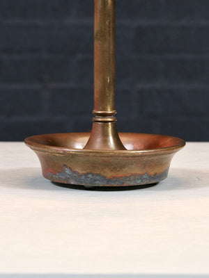 Pair of Neoclassical Revival Patinated Brass Urn Style Table Lamps c.1960's
