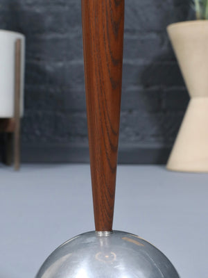 Mid-Century Modern Oak & Aluminum Floor Lamp, c.1960’s