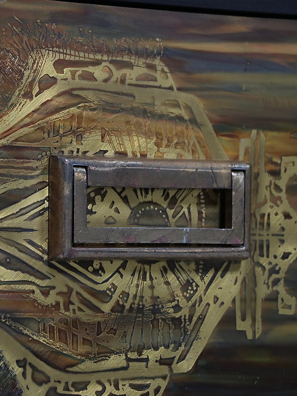Bernhard Rohne Acid Etched Brass Dresser for Mastercraft, c.1970’s