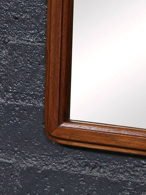 Mid Century Modern Sculpted Walnut Wall Mirror, c.1960's