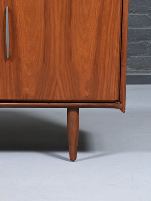 Mid Century Modern Solid Walnut 3-Door Credenza by Ace-Hi, c.1960's