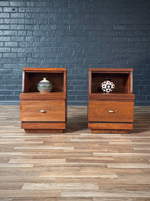 Pair of Mid-Century Modern Night Stands w/ Bookcase, c.1960’s