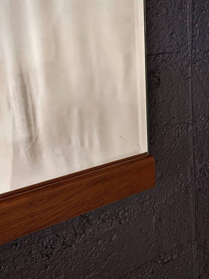 Mid-Century Modern Wall Hanging Walnut Accent Mirror, c.1960’s