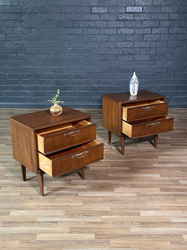 Pair of Mid-Century Modern Walnut Night Stands, c.1960’s