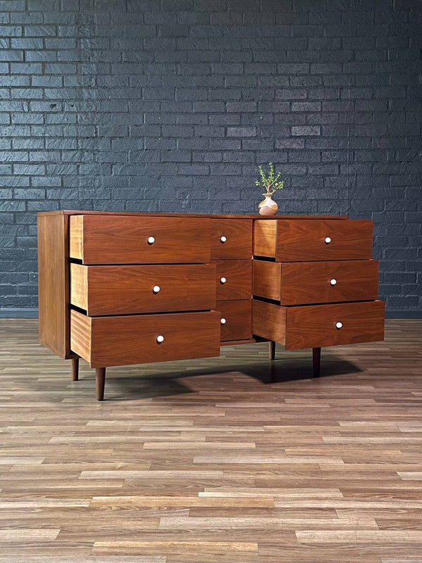 Mid-Century Modern 9-Drawer Walnut Dresser, c.1960’s
