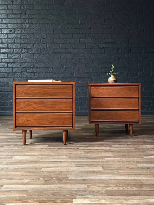 Pair of Mid-Century Modern Walnut Night Stands by Dixie, c.1960’s