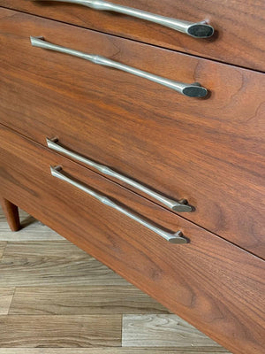 Mid-Century Modern Walnut Highboy Dresser by Young Manufacturer, c.1960’s