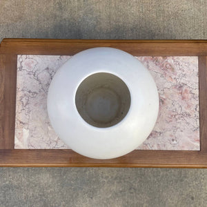 Vintage Mid-Century Modern White Ceramic Sphere Planter, c.1960’s