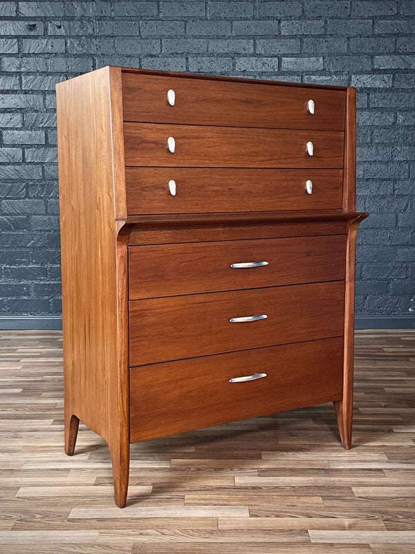 Mid-Century Modern “Profile” Highboy Dresser by John Van Koert for Drexel, c.1950’s