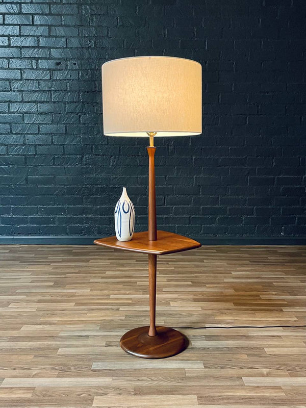 Mid-Century Modern Floor Lamp w/ Side Table by Laurel, c.1960’s