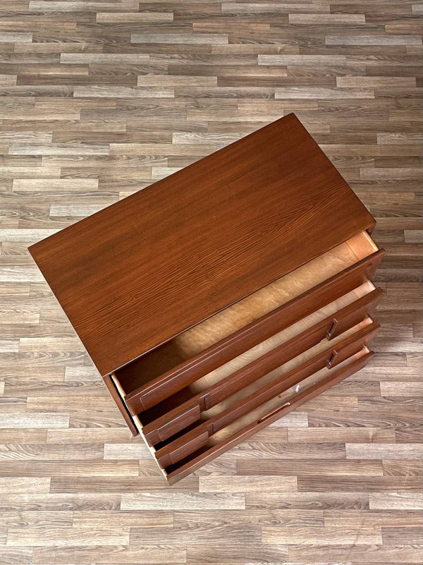 Mid-Century Modern 4-Drawer Geometric Highboy Dresser, c.1960’s