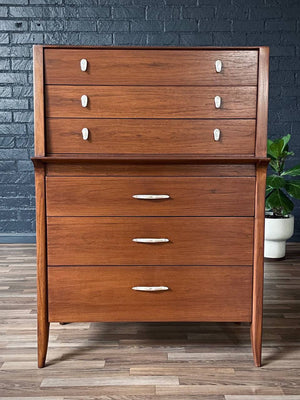 Mid-Century Modern “Profile” Highboy Dresser by John Van Koert for Drexel, c.1950’s
