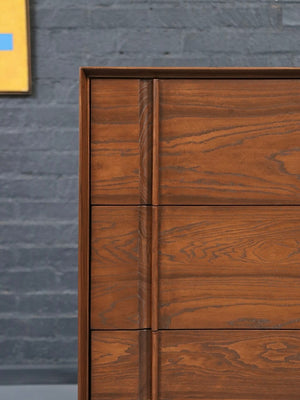 Mid-Century Modern 4-Drawer Sculpted Highboy Dresser, c.1960’s