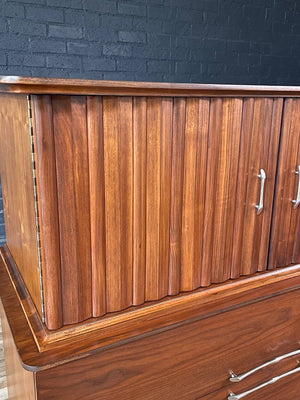 Mid-Century Modern Walnut Highboy Dresser by Young Manufacturer, c.1960’s