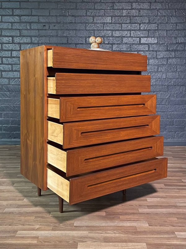 Merton Gershun Walnut Highboy Dresser for American of Martinsville, c.1950’s