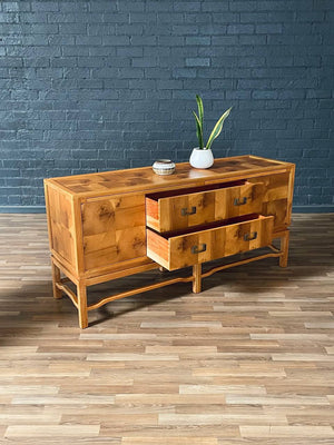 Mid-Century Modern Burlwood Credenza by Ray See for SeeMar of California, c.1950’s