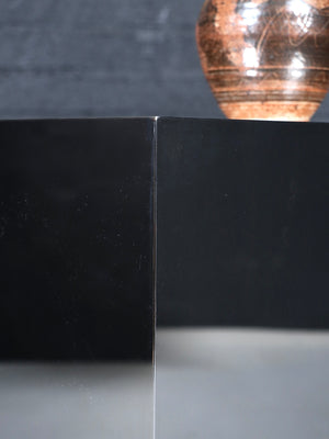 Vintage Post Modern Stainless Steel Pedestals Side Table, c.1980’s