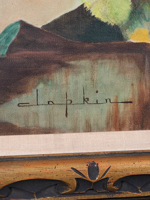 Vintage Signed Clapkin Floral Still Life Oil Painting, c.1960's