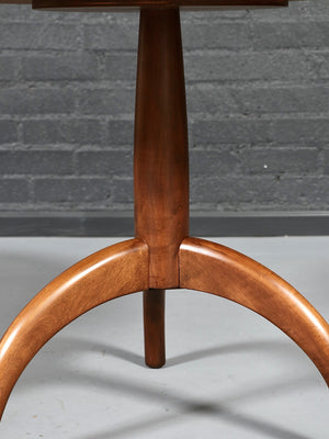 Mid-Century Modern Sculpted Tripod Walnut Dining Table, c.1960’s