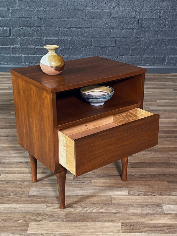 Single Mid-Century Modern Walnut Night Stand by LA Period, c.1960’s