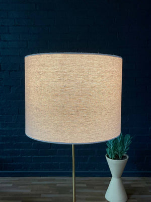Mid-Century Modern Italian Travertine & Chrome Table Lamp, c.1960’s