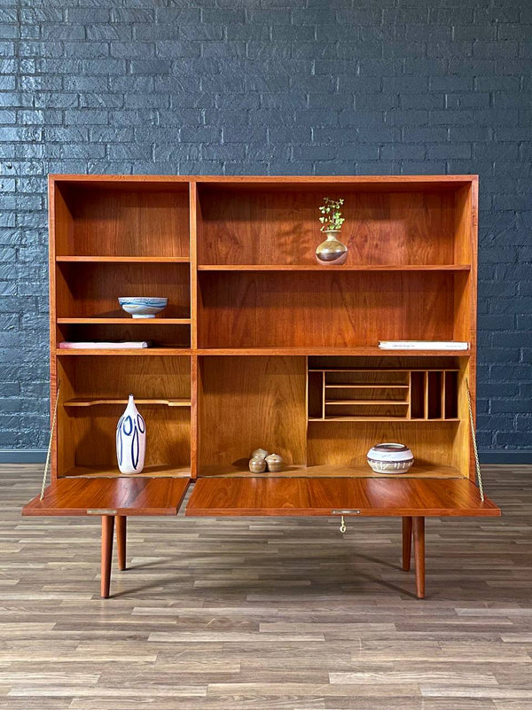 Mid-Century Danish Modern Teak Drop-Down Bookcase, c.1960’s
