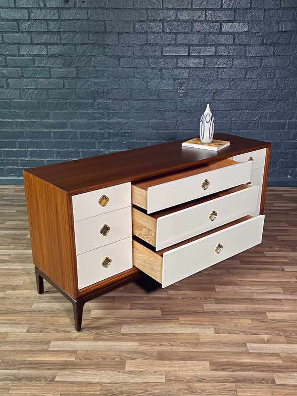 Mid-Century Modern “Panorama” Two-Tone Lacquered & Walnut Dresser by Kent Coffey, c.1960’s