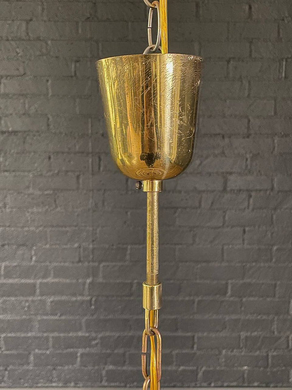 Mid-Century Modern Crystal & Brass Tier Chandelier, c.1960’s