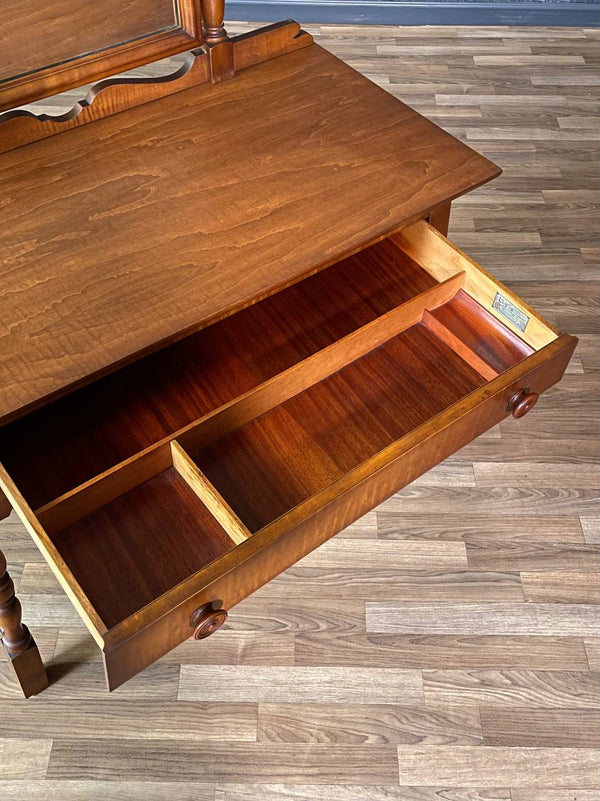 American Colonial Maple Vanity Table w/ Swivel Mirror by West Michigan Furniture Co., c.1930’s