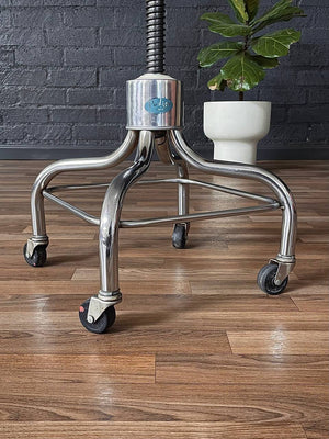 Mid-Century Industrial Chrome Adjustable Drafting Stool by Pedigo, c.1960’s