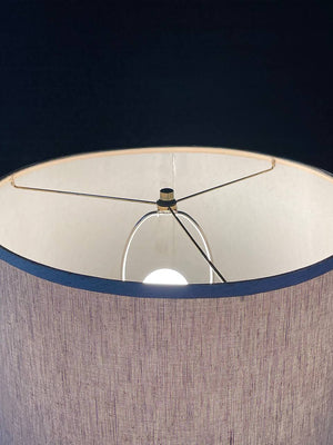 Vintage Post Modern Floor Lamp w/ Glass Side Table, c.1970’s