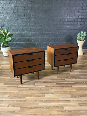 Pair of Mid-Century Modern Walnut Night Stands by The Rapport Co., c.1960’s