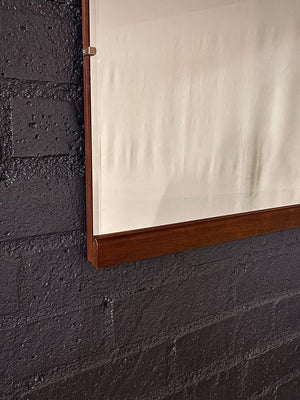 Mid-Century Modern Wall Hanging Walnut Accent Mirror, c.1960’s