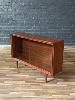 Mid-Century Modern  Walnut & Glass Bookcase, c.1960’s