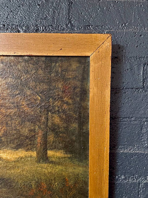 Vintage American Tonalist Oil Painting of Woodland Stream, c.1920’s
