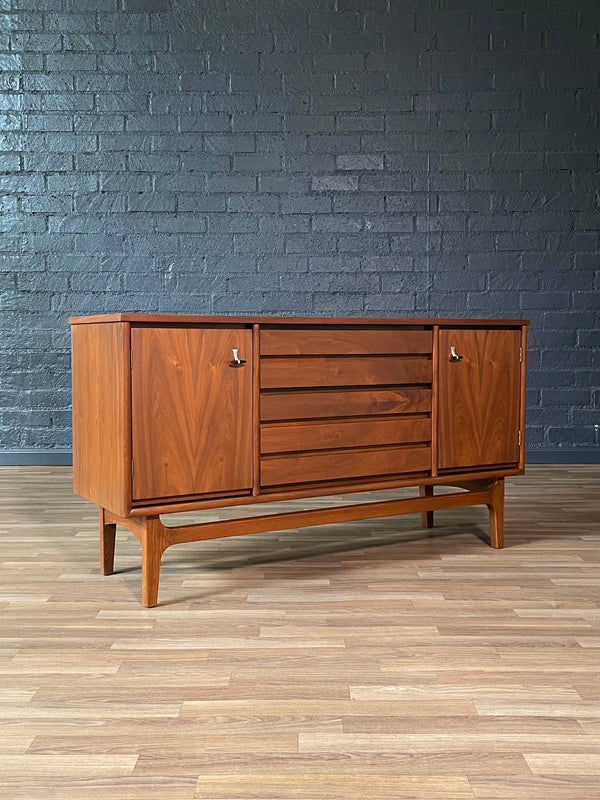 Mid-Century Modern Walnut Credenza by Stanley, c.1960’s