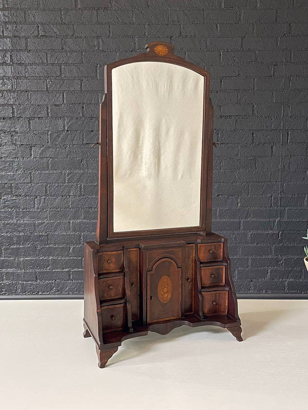 English Antique Miniature Dressing Mirror Stand, c.1940’s