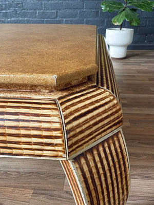 Hollywood Regency Scroll Coffee Table by Alessandro for Baker, c.1980’s