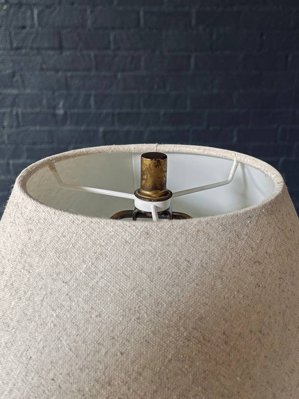Mid-Century Modern Italian Murano Glass & Brass Table Lamp by Marbro, c.1960’s