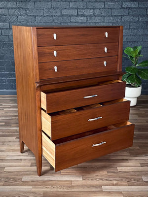 Mid-Century Modern “Profile” Highboy Dresser by John Van Koert for Drexel, c.1950’s