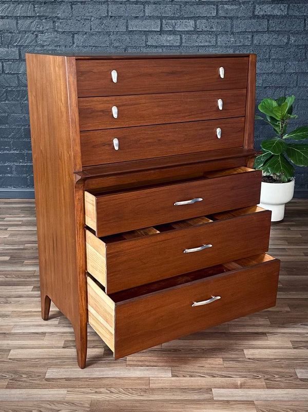Mid-Century Modern “Profile” Highboy Dresser by John Van Koert for Drexel, c.1950’s